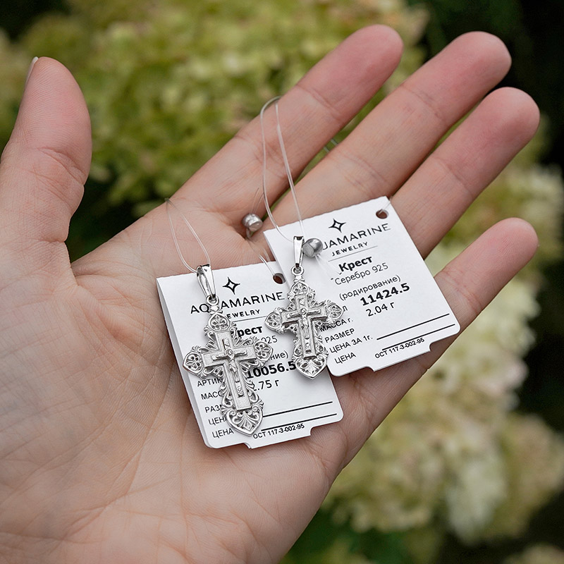 Крестик серебряный арт.11424 фото 1