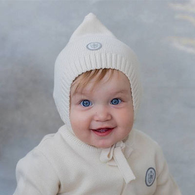 Вязаная шапочка "Гном", цвет натуральный - миниатюра фотографии товара в каталоге ЛиноБамбино