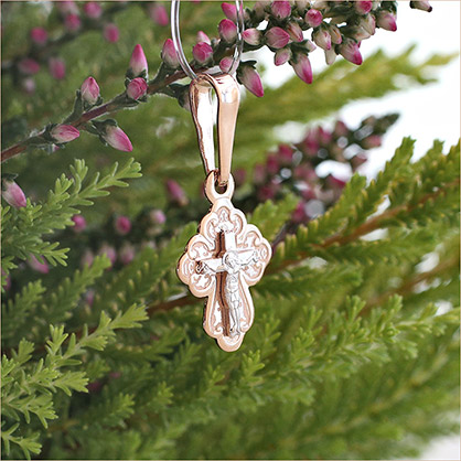 Золотой крестик 10206АКВ фото 5