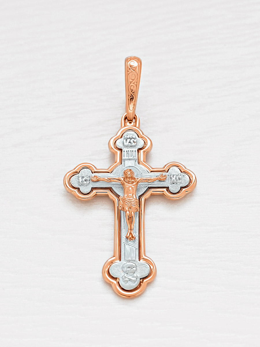 Золотой крестик 11942АКВ, взрослый фото 5