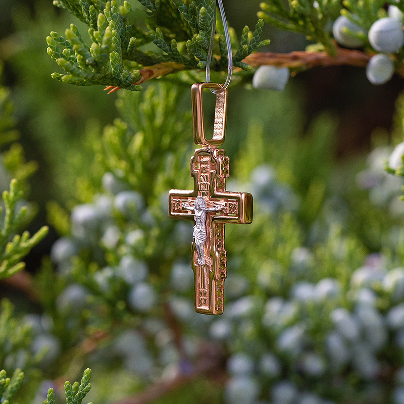 Золотой крестик 14869АКВ фото 4