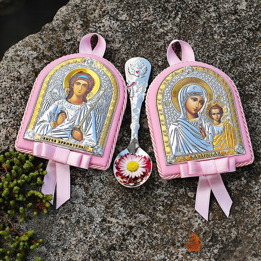 Подарочный набор "Икона и ложка с ангелочком" фото 1