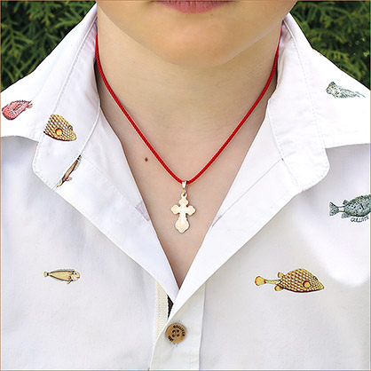 Золотой крестик 12558АКВ фото 4