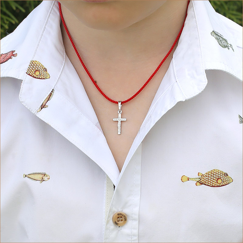 Серебряный крестик 11987АКВ фото 3