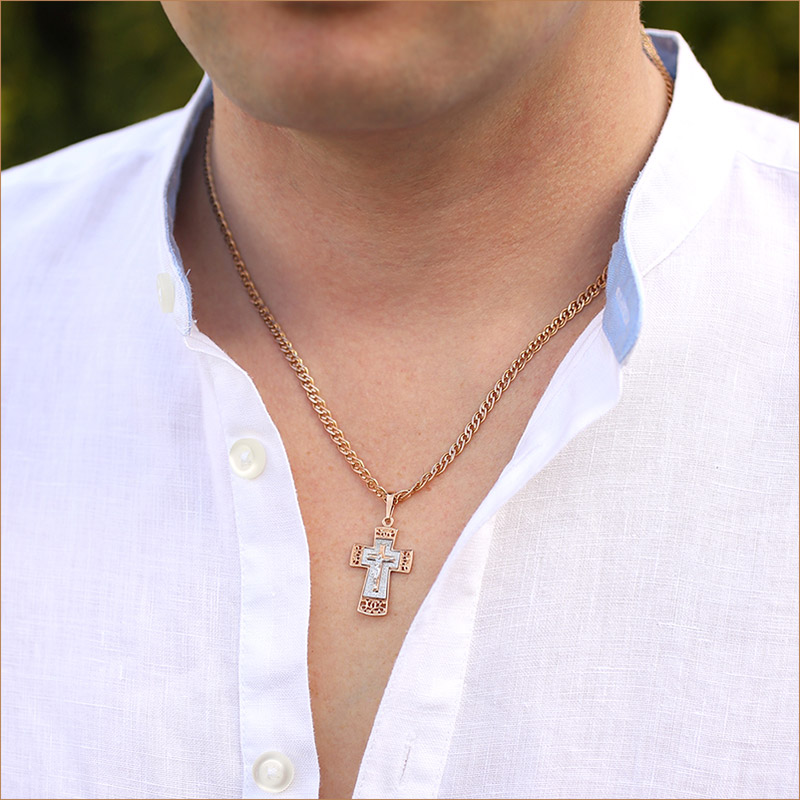 Золотой крестик 11956АКВ фото 3