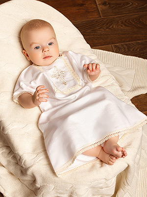 Теплая рубашка "Никита" для Крещения мальчика - миниатюра фотографии товара в каталоге ЛиноБамбино
