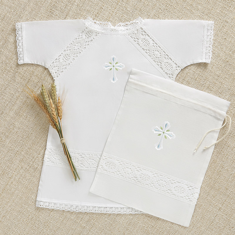 Крестильный комплект "Алексей" для мальчика с пеленкой фото 17