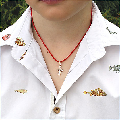 Золотой крестик 20477АКВ фото 3