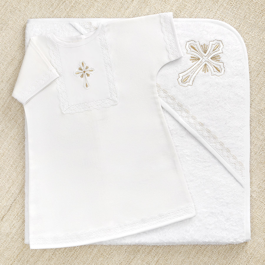 Махровое полотенце с уголком "Лучезарный крест" фото 2