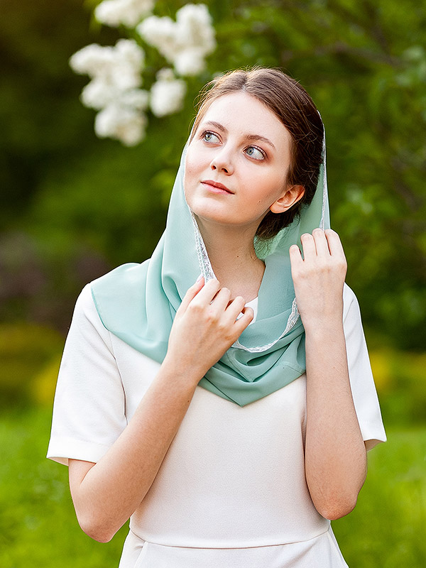 Церковный шифоновый снуд "Арина" фото 3