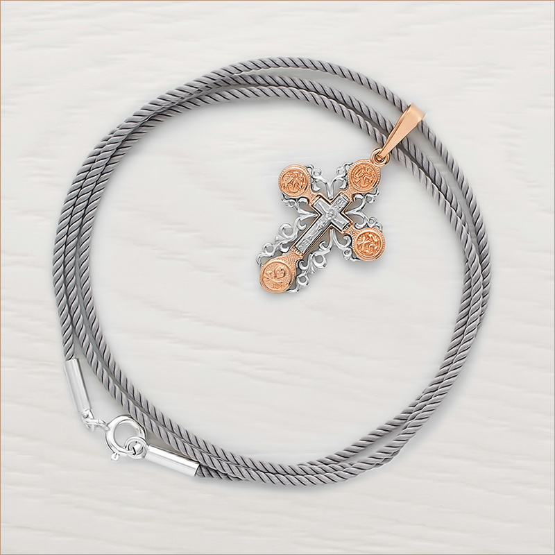 Золотой крестик 12152АКВ фото 3