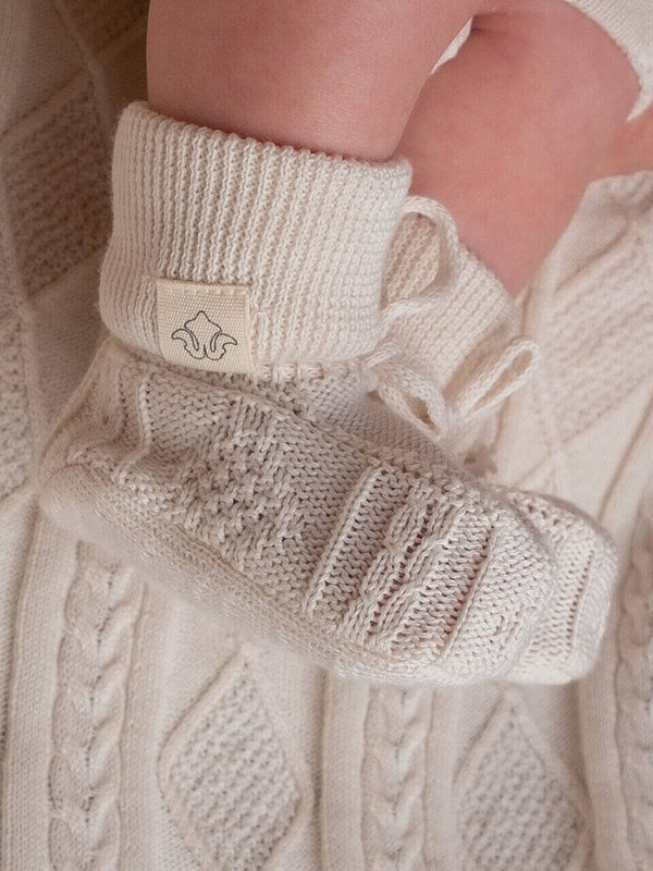 Носочки вязаные "Винни" фото 1