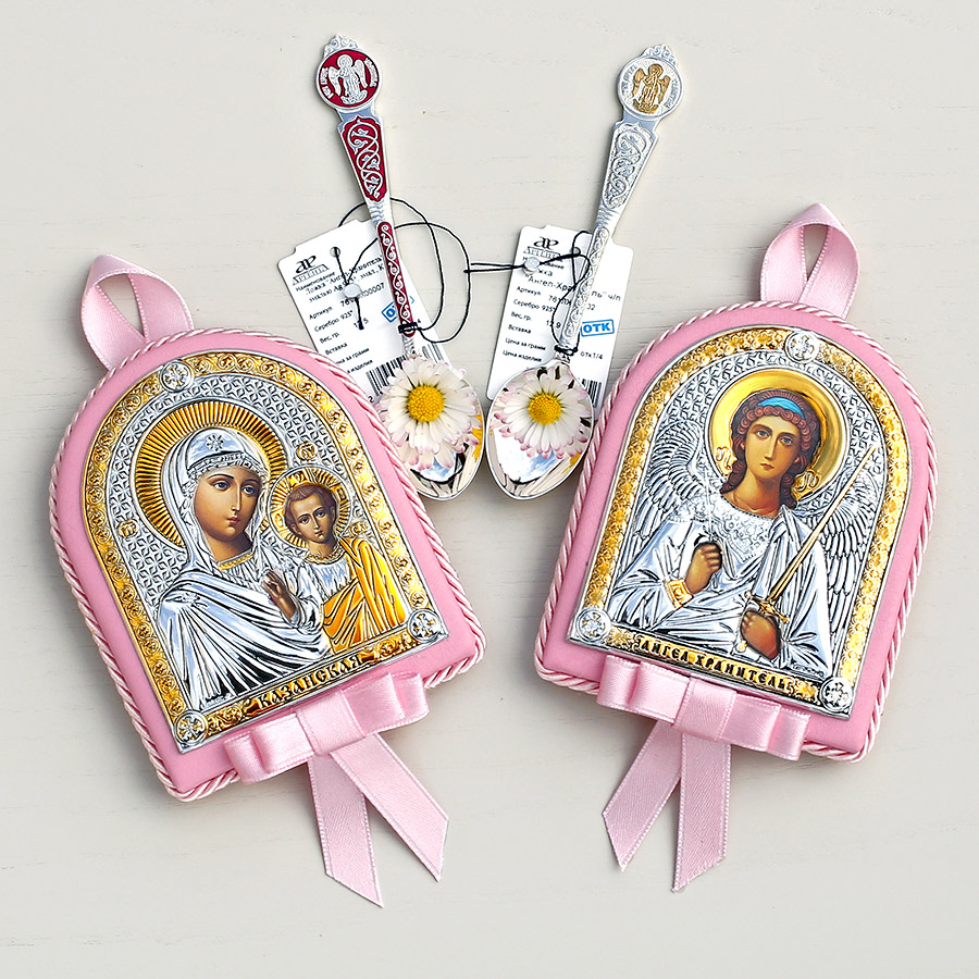 Подарочный набор "Икона и ложка для крестницы" фото 1
