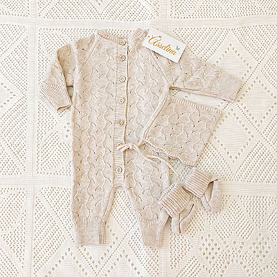 Комплект "Нила" на выписку, крем-брюле