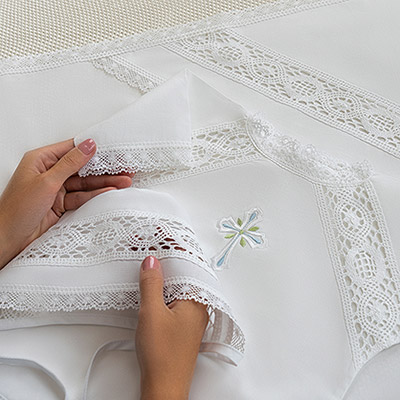 Фото товара "Крестильный комплект "Алексей" для мальчика с пеленкой" при наведении