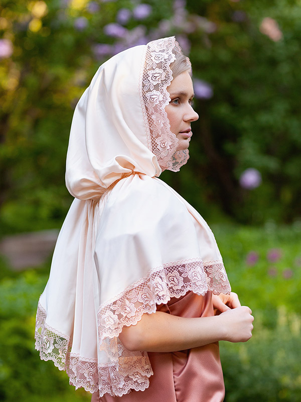Православный платок с капюшоном "Розанна" фото 4
