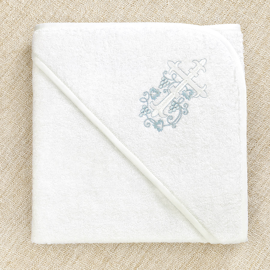 Крестильный набор "Голубой лучик" с полотенцем фото 5