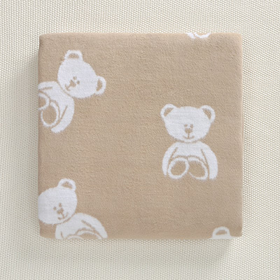 Детское байковое одеяло "Мишки" бежевое - миниатюра фотографии товара в каталоге ЛиноБамбино