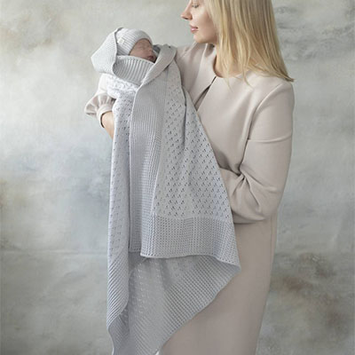 Плед "Утренняя роса" серый