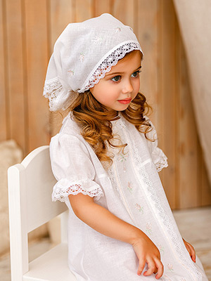 Фото товара "Крестильное платье "Серафима" для девочки" из магазина ЛиноБамбино