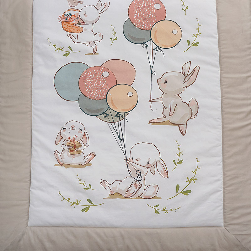 Детское одеяло 100х140 Зайчики и шарики фото 2