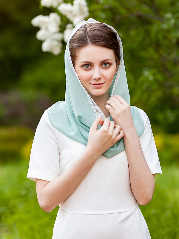 Церковный шифоновый снуд "Арина" фото 2