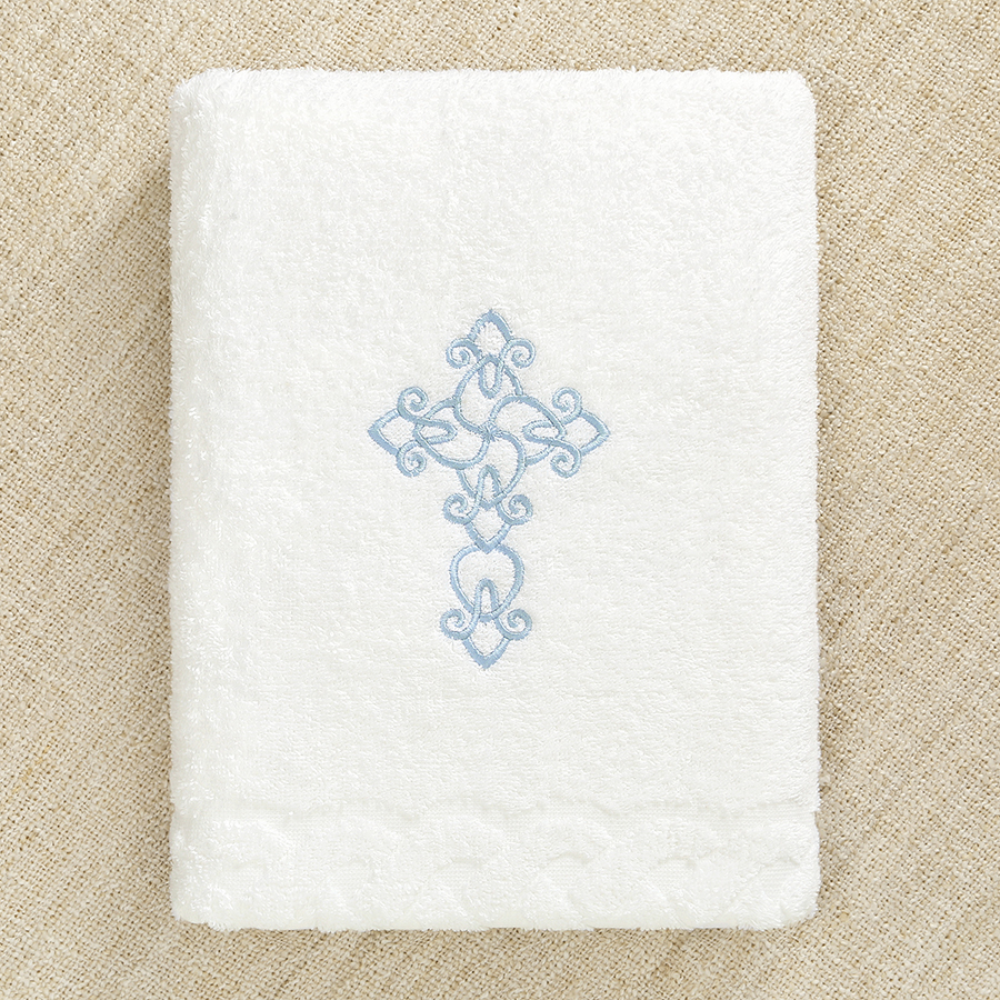 Классическое крестильное полотенце "Ажурный крестик" фото 3