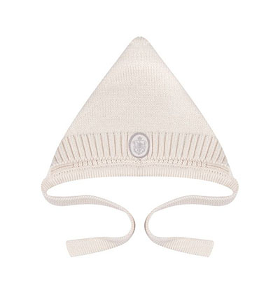 Фото товара "Вязаная шапочка "Гном", цвет натуральный" из магазина ЛиноБамбино