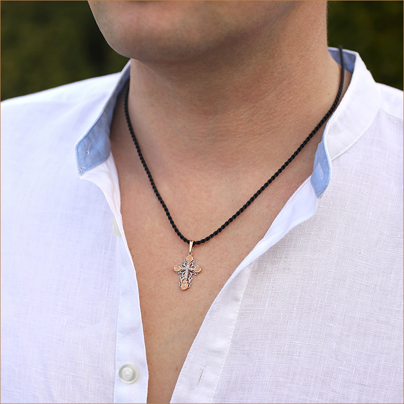 Золотой крестик 12152АКВ фото 2