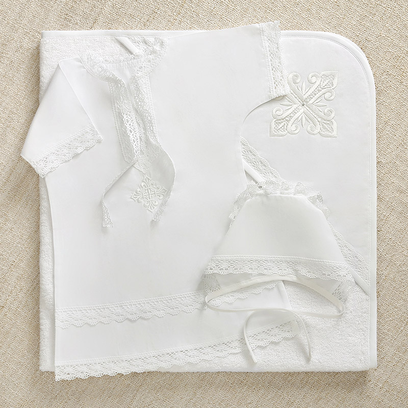 Крестильный набор для ребенка "Классика" с полотенцем фото 11