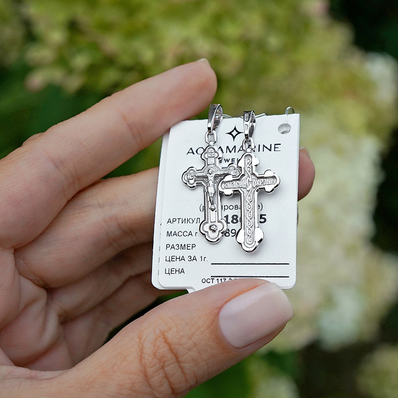 Серебряный крестик 11867АКВ фото 5