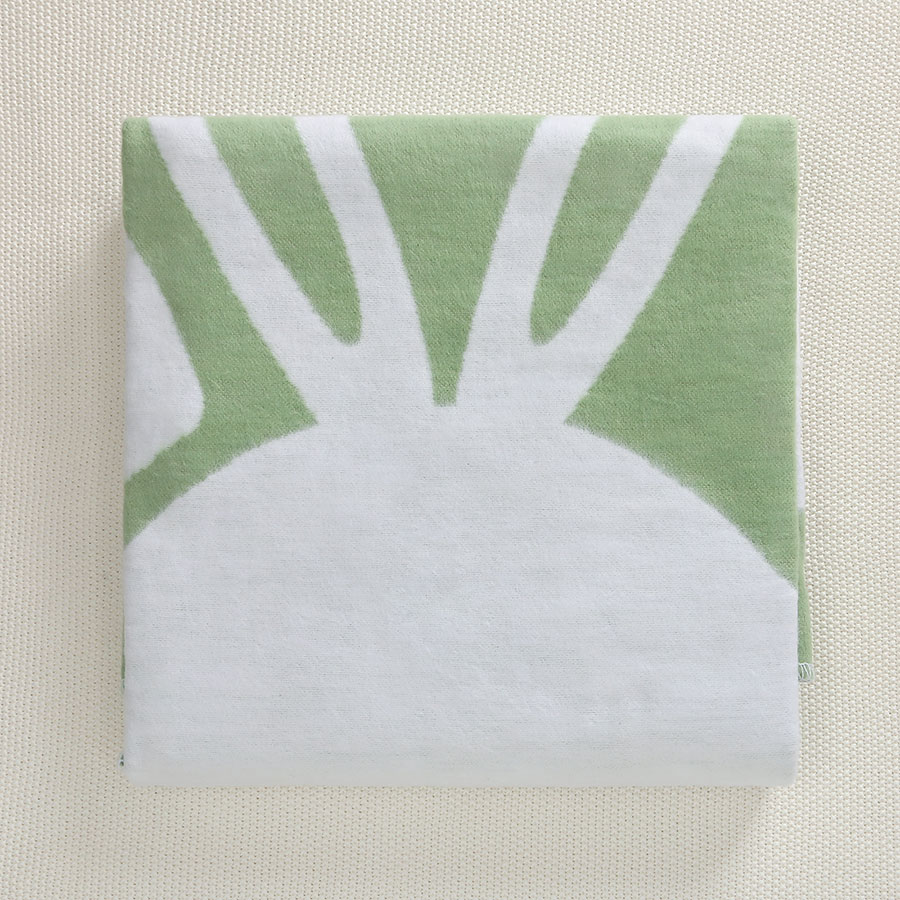 Детское байковое одеяло "Зайка" зеленое фото 4