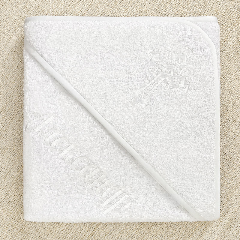 Крестильный набор с полотенцем "Листики" фото 8