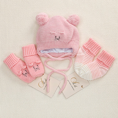 Фото товара "Вязаные носочки "Малыш" розовые" из магазина ЛиноБамбино