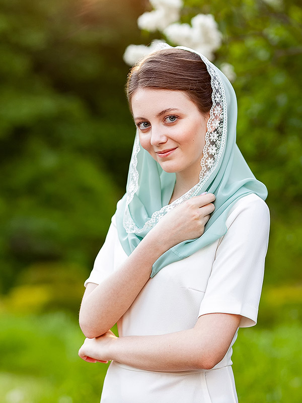 Церковный шифоновый снуд "Арина" фото 1