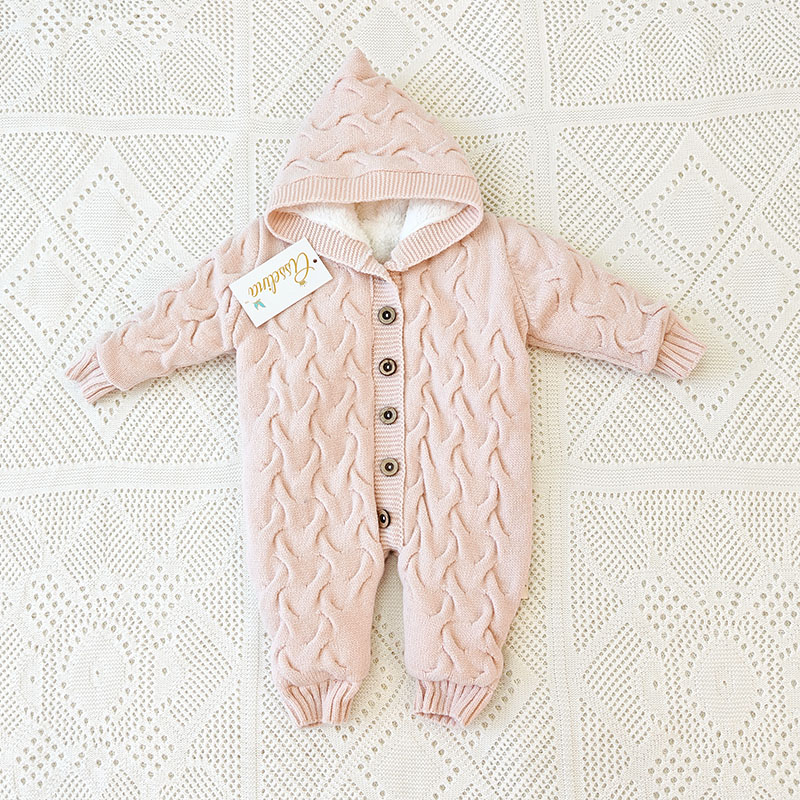 Утепленный комбинезон  "Остин" с капюшоном, светло-розовый фото 1