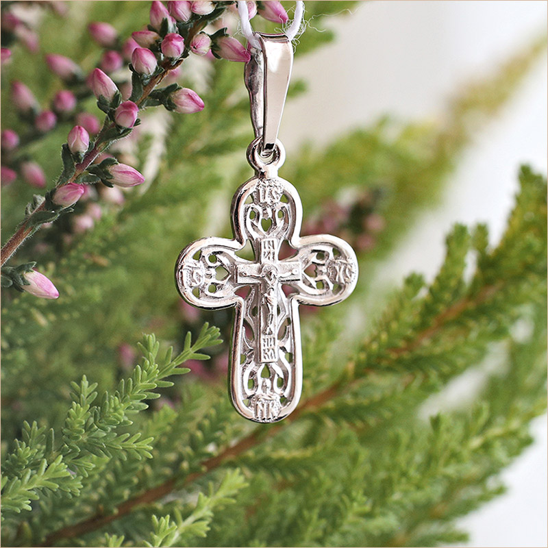 Серебряный крестик 12029АКВ фото 2