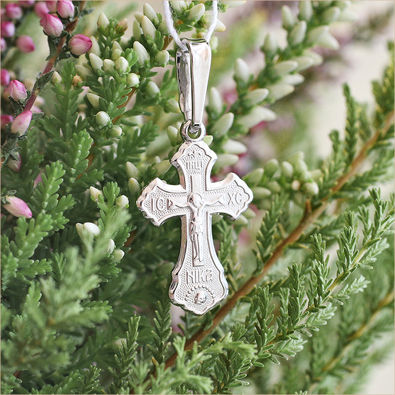 Крестик серебряный арт.11205 фото 4