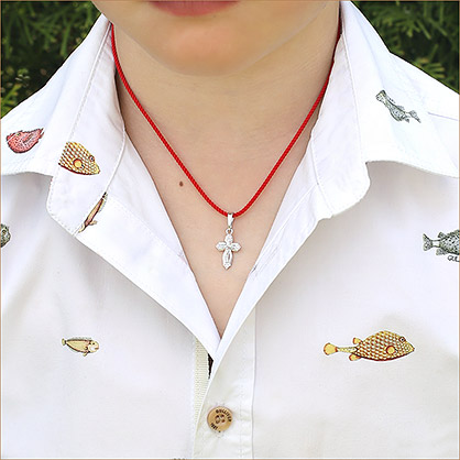 Серебряный крестик 20478АКВ фото 5