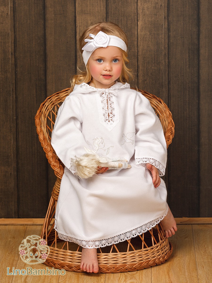 Детский крестильный комплект "Ангел" с пеленкой фото 2