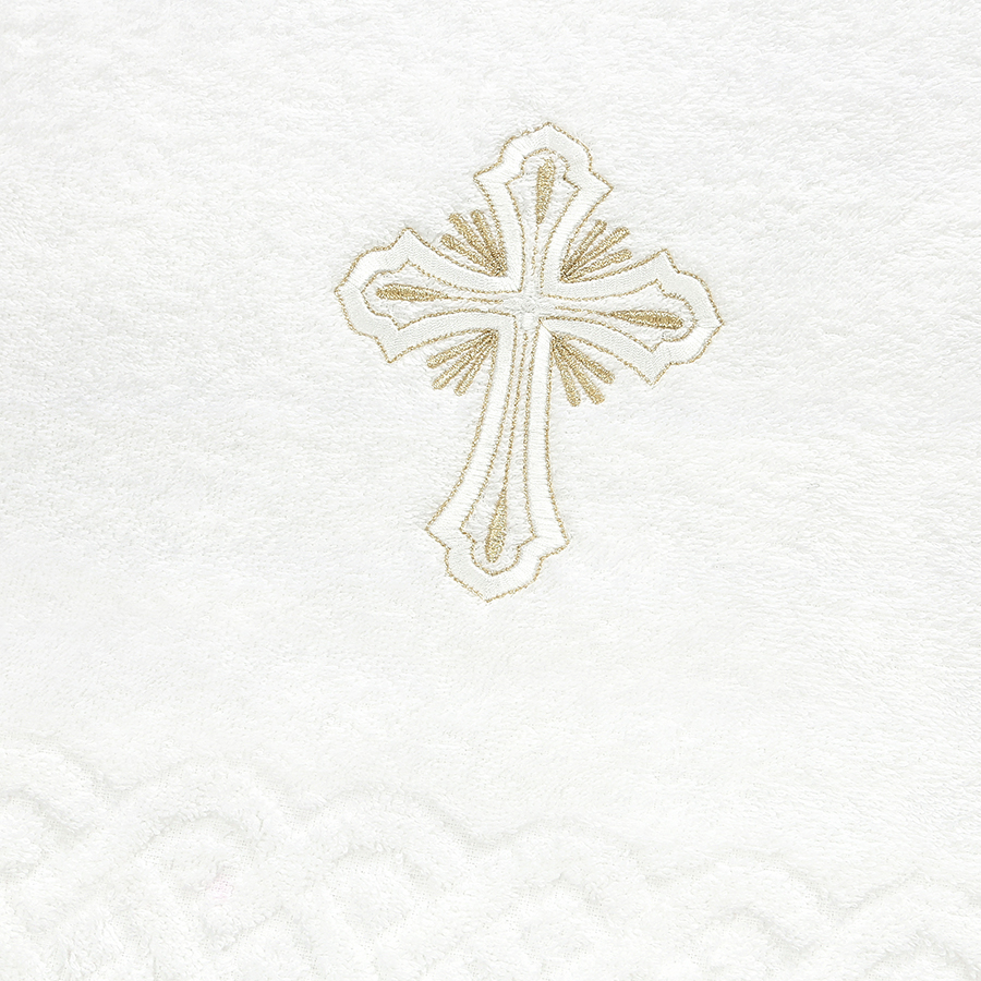 Махровое крестильное полотенце "Лучезарный крестик" фото 5