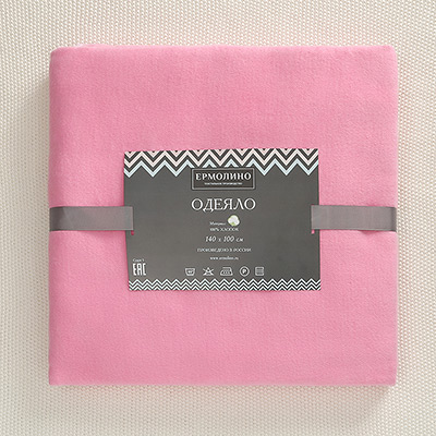Фото товара "Детское байковое одеяло "Фламинго" однотон" при наведении