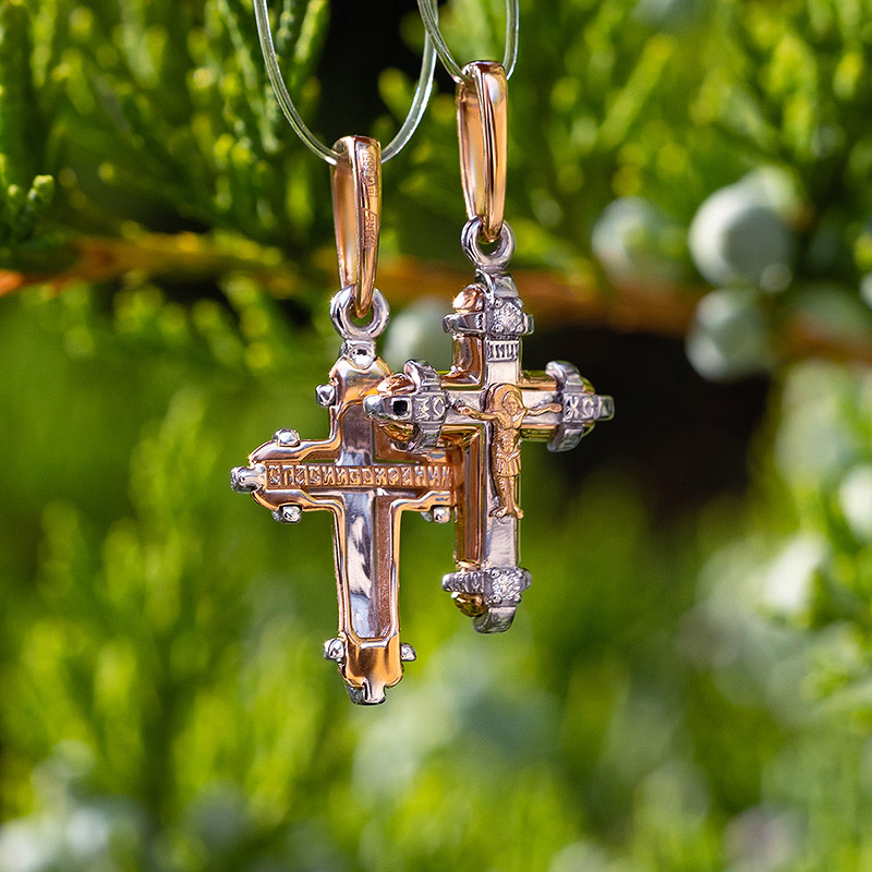 Золотой крестик 922757АКВ фото 2