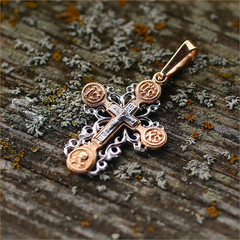 Золотой крестик 12152АКВ фото 1