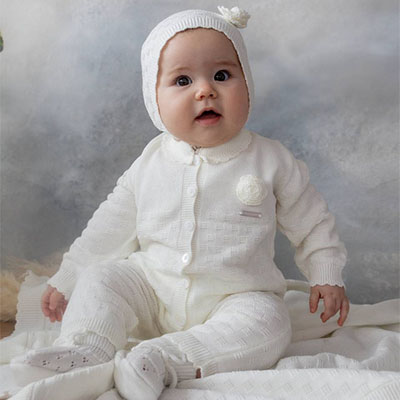 Комплект "Очарование": комбинезон + шапка, экрю