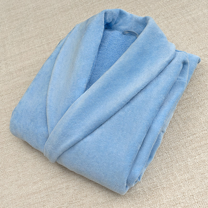 Махровый халат для папы лазурный фото 5