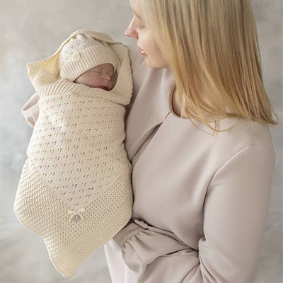 Плед "Утренняя роса" бежевый - миниатюра фотографии товара в каталоге ЛиноБамбино