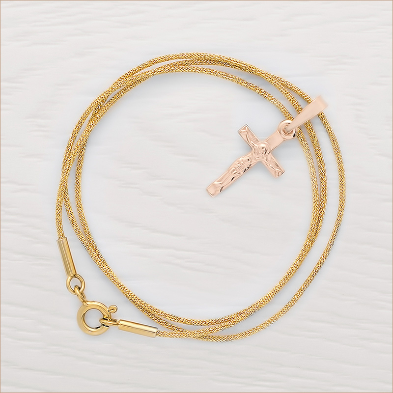 Золотой крестик 11987АКВ фото 1