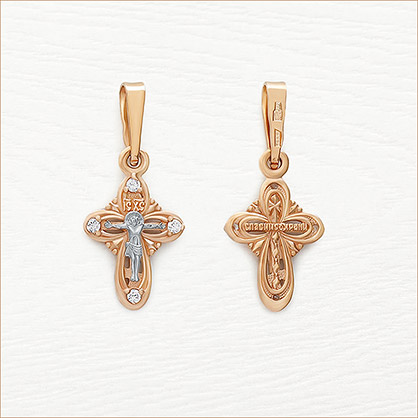 Золотой крестик 20477АКВ фото 5