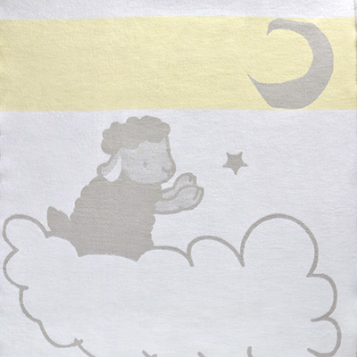 Фото товара "Детское байковое одеяло "Овечка на облаке"" при наведении